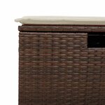 vidaXL Salon de jardin 4 Pièces avec coussins marron résine tressée