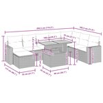 vidaXL Salon de jardin 9 Pièces avec coussins noir résine tressée