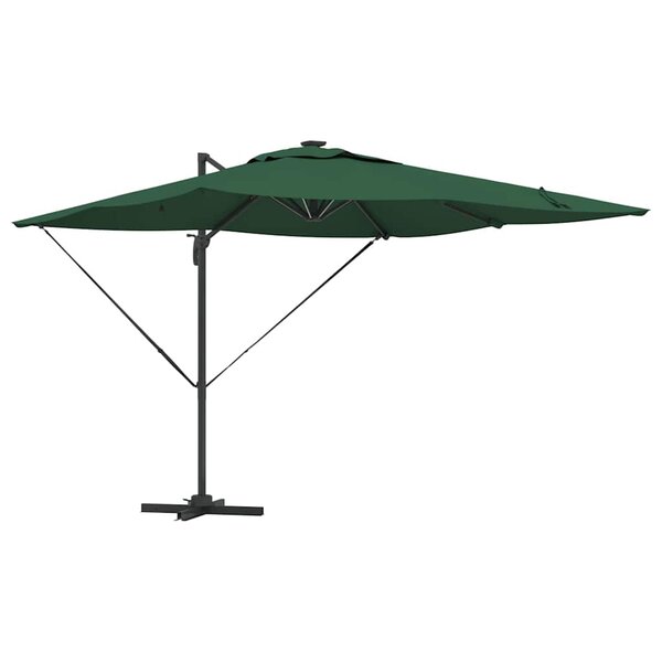 vidaXL Parasol Vert 286 x 285 x 270 cm Aluminium