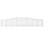 vidaXL Paniers à gabions arqués 15 Pièces 400x50x60/80 cm Fer galvanisé
