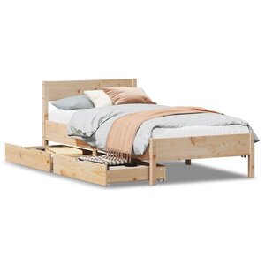 vidaXL Cadre de lit sans matelas 90x200 cm bois de pin massif