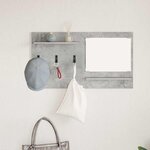 vidaXL Porte-manteau mural avec étagère Gris béton 90 x 10 x 50 cm