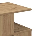 vidaXL Table d'appoint avec étagère Chêne artisanal 30 x 30 x 55 cm