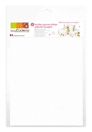 Feuilles azymes blanches Spécial Nougat 6 pièces