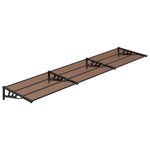vidaXL Auvent de porte Noir 358 5x90 cm Polycarbonate