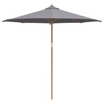 vidaXL Parasol de Jardin - Gris Foncé  270x260 cm  Bambou