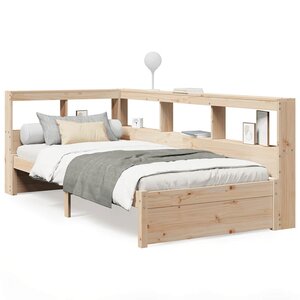 vidaXL Lit bibliothèque sans matelas 75x190 cm bois de pin massif