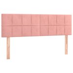 vidaXL Sommier à lattes de lit avec matelas Rose 140x190 cm Velours