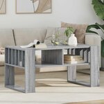 vidaXL Table basse Gris Sonoma 92 x 49 5 x 45 cm Bois d'ingénierie
