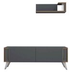 Homemania Meuble TV Nicol 120x31x42 cm Anthracite