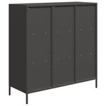vidaXL Buffet haut noir 101 5x39x103 5 cm acier