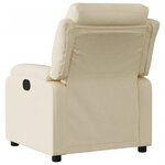 vidaXL Fauteuil inclinable Crème Tissu