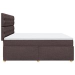 vidaXL Sommier à lattes de lit avec matelas Marron foncé 200x200 cm