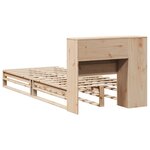 vidaXL Lit bibliothèque sans matelas 90x190 cm bois massif