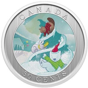 Monnaie WHIMSICAL HOLIDAY TREE Lenticular Métal 50 Cents Canada 2025