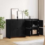 vidaXL Buffets 2 Pièces Chêne noir 70 x 41 x 75 cm Bois d'ingénierie