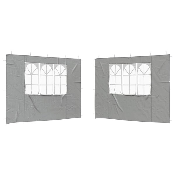 vidaXL Mur de tente de fête 2 pièces 300 x 195 cm Gris clair