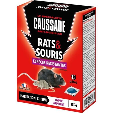 CAUSSADE Rats & souris especes résistantes CARSPTBF150 - 150 g