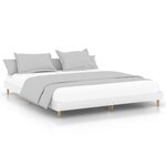 vidaXL Cadre de lit sans matelas blanc 140x200 cm bois d'ingénierie