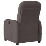 vidaXL Fauteuil de massage inclinable Marron foncé Tissu