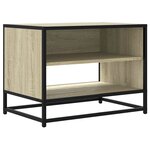 vidaXL Meuble TV chêne sonoma 61x40x46 cm bois d'ingénierie et métal