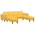 vidaXL Canapé Jaune clair 250 x 188 x 76 cm Tissu en velours côtelé