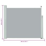 vidaXL Auvent latéral rétractable de patio 100x300 cm Gris