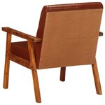 vidaXL Fauteuil marron cuir véritable