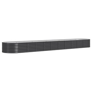 vidaXL Lit surélevé de jardin Acier galvanisé Anthracite