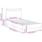 vidaXL Cadre de lit pour enfants avec tête de lit Gris clair tissu