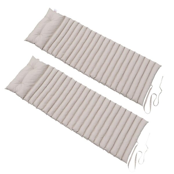 Lot de 2 matelas bain de soleil sormiou taupe polyester 180x60cm