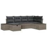 vidaXL Ensemble de canapé de jardin 6 Pièces Gris 55 x 62 x 69 cm