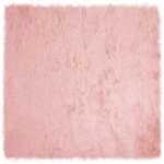 vidaXL Tapis en Peau de Mouton Synthétique Rose 160 x 160 cm Polyester