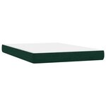 vidaXL Sommier à lattes de lit et matelas et LED vert foncé 160x220cm velours