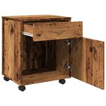 vidaXL Armoire à roulettes vieux bois 45x38x54 cm bois d'ingénierie