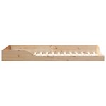vidaXL Cadre de lit surélevé Marron 80 x 220 cm Bois massif en pin