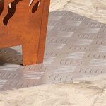 vidaXL Plaques à damier 2 Pièces Argent 60 x 50 cm Aluminium