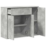 vidaXL Buffet Gris béton 88x30x70 cm Bois d'ingénierie