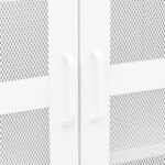 vidaXL Coffre de rangement industriel Blanc 70x40x115 cm Métal