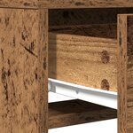 Coiffeuse vidaXL avec lumières LED en vieux bois 50x41x140 cm