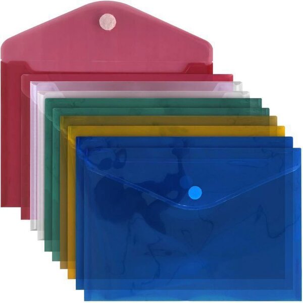 ACROPAQ 10 Pochettes Porte Documents A6 avec Scratch Sécurisée - Pochette De Rangement
