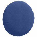 vidaXL Coussins de siège 2 Pièces Bleu police Ø 40 x 13 cm Velours