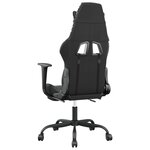 vidaXL Chaise de jeu avec repose-pied Noir et camouflage Similicuir