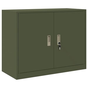 vidaXL Armoire de rangement Vert olive 90 x 40 x 70 cm Acier