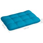 vidaXL Coussins de canapé palette lot de 7 Bleu