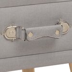 vidaXL Tables de chevet 2 Pièces Gris 40x35x40 cm Tissu