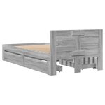 vidaXL Cadre de lit avec tête de lit sans matelas sonoma gris 75x190cm