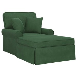 vidaXL Chaise lounge avec jupe Vert Jungle 91 x 157 x 91 cm