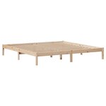 vidaXL Lit bibliothèque sans matelas 200x200 cm bois massif de pin
