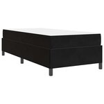 vidaXL Cadre de lit avec matelas Noir 90 x 200 cm tissu